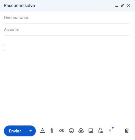 Caixa para escrever e-mail